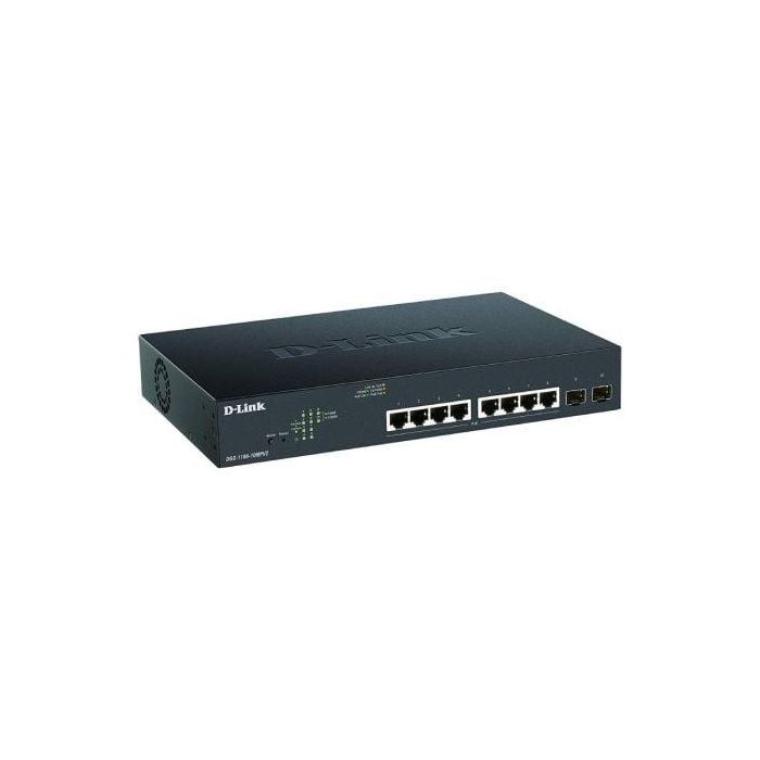 8P+2P D-Link DGS-1100-10MPV2/E M RM 2xSFP PoE (130W) 1