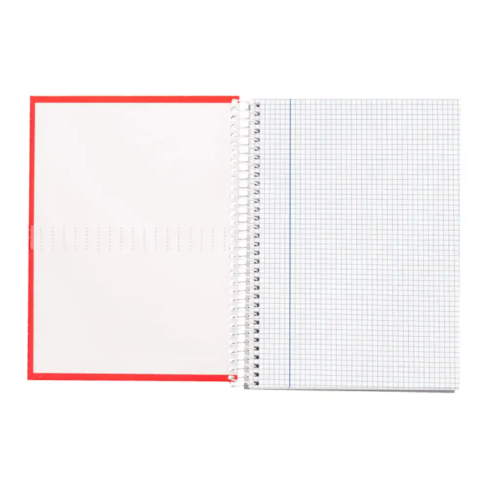 Liderpapel Cuaderno Espiral A5 Crafty, Tapa Forrada, 80 Hojas, 90gr, Cuadro 4mm con Margen, Colores Surtidos 8