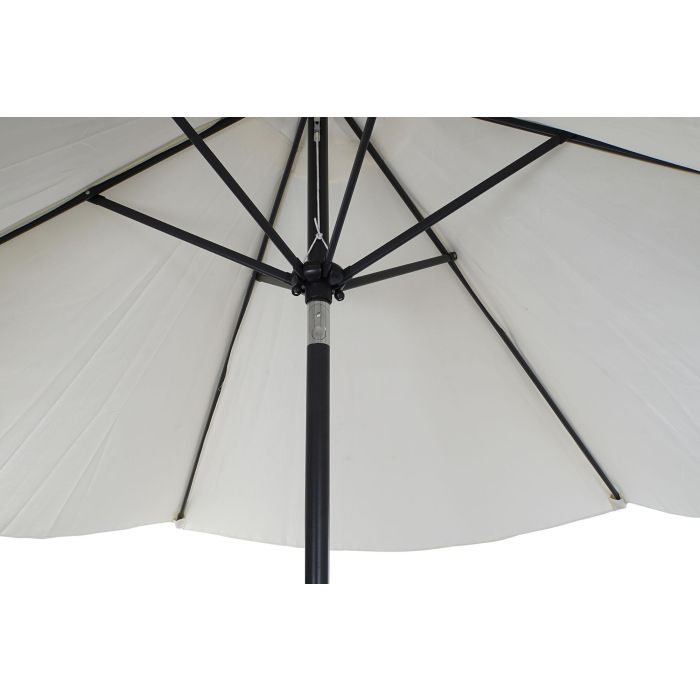 DKD Home Decor Parasol de Jardín y Terraza Inclinable 300x300 cm 250 cm Alto 6 Varillas Beige Gris Oscuro Acero Poliéster 180 gsm 5 DKD Home Decor Parasol de Jardín y Terraza Inclinable 300x300 cm 250 cm Alto 6 Varillas Beige Gris Oscuro Acero Poliéster 180 gsm 5
