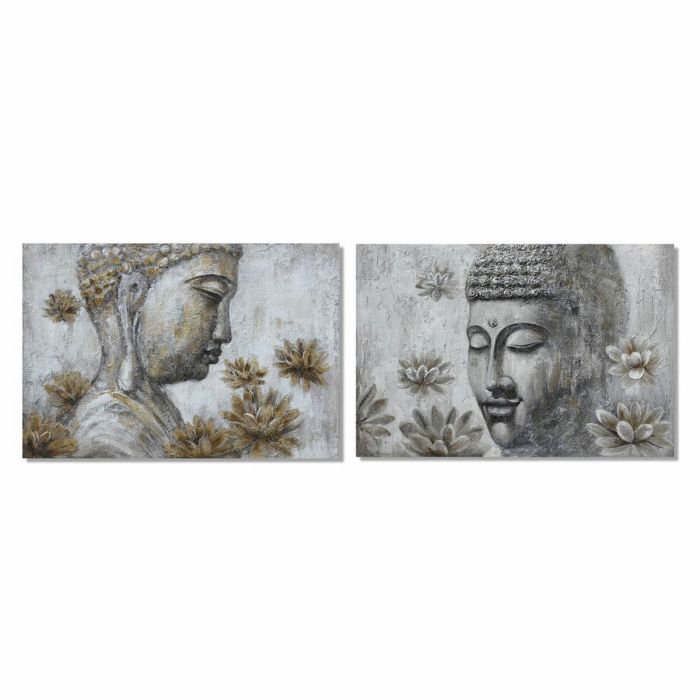 Cuadro DKD Home Decor 120 x 2,8 x 80 cm Buda Oriental (2 Unidades) Cuadro DKD Home Decor 120 x 2,8 x 80 cm Buda Oriental (2 Unidades)