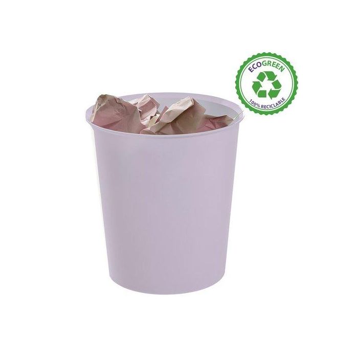 Archivo 2000 Papelera Ecogreen 18 Litros 290x310 mm Reciclado Malva Pastel