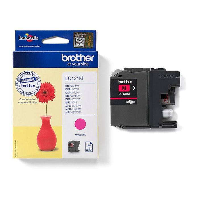 Brother Tinta LC-121M Magenta para MFC-J470DW J870DW DCP-J752DW