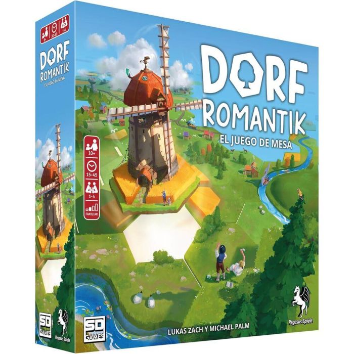 SD GAMES Juego de Mesa Dorfromantik Español - 1-4 Jugadores, Edad +8 Años, Estrategia Familiar y Relax