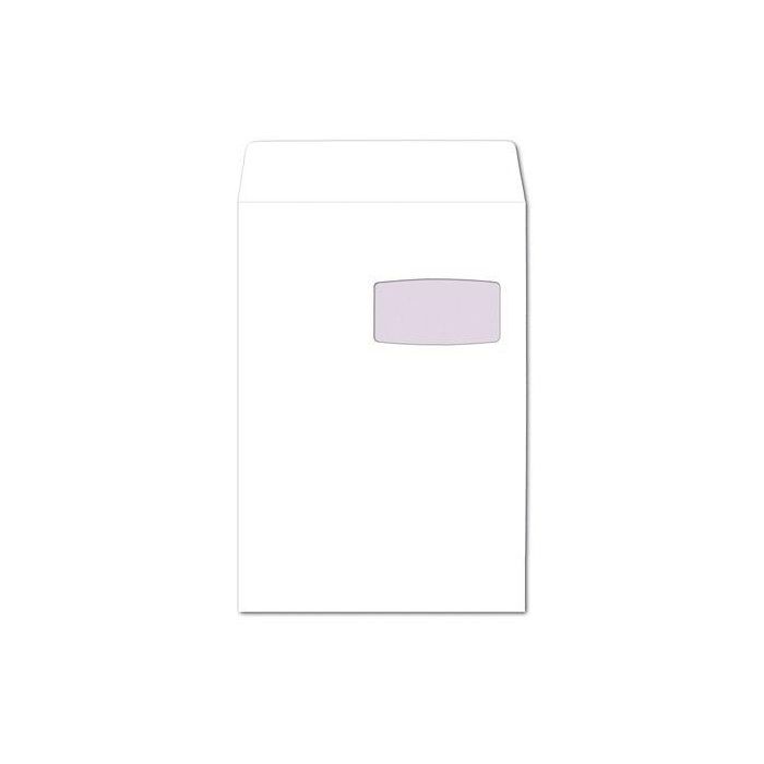 Sam Bolsa Din A-C4 Autoadhesivo, Tira de Silicona, 229x324 mm, 100 gramos, Offset Blanco, Ventana Derecha, 250 Bolsas