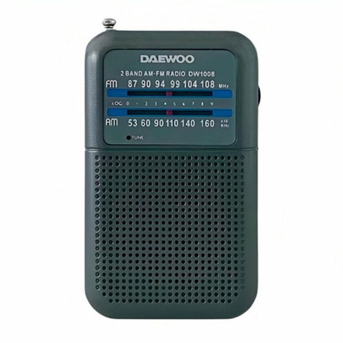 Radio Portátil Daewoo FM Negro Retro