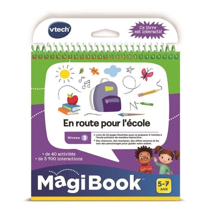 VTECH Libro Interactivo Magibook: En el camino a la escuela - Nivel 3 - Libro Educativo para Primaria (5-7 años) 1