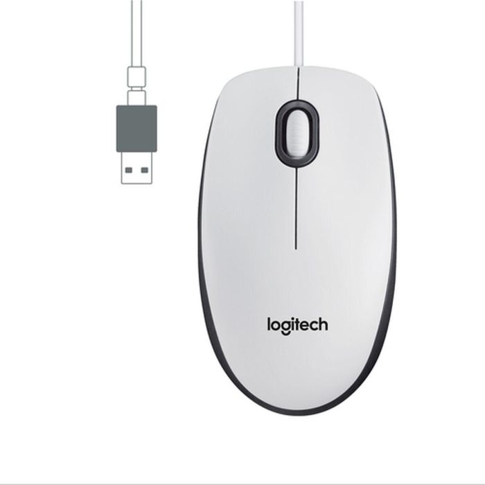 Logitech M100 Ratón con Cable USB Ambidextro, Tamaño Completo, Plug & Play, Compatible Windows macOS Linux Chromebook, Navegación Suave Logitech M100 Ratón con Cable USB Ambidextro, Tamaño Completo, Plug & Play, Compatible Windows macOS Linux Chromebook, Navegación Suave