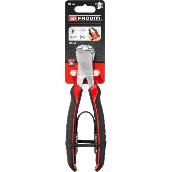 Facom Alicates de corte frontal para alambre de piano 200 mm 1