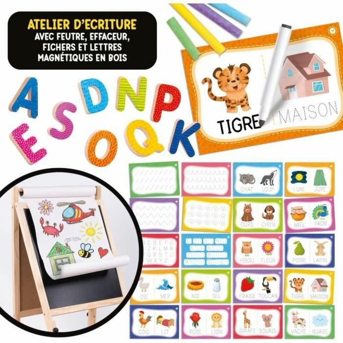 Pizarra maxi regulable para niños - LISCIANI - Ideal para aprender a leer y escribir 1