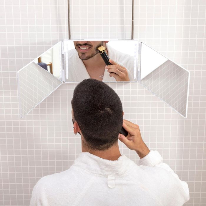 Espejo para baño con luz LED y visión 360º InnovaGoods 15 Espejo para baño con luz LED y visión 360º InnovaGoods 15