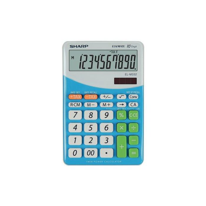 Calculadora Sobremesa Sharp 10 Digitos El-M332 Azul