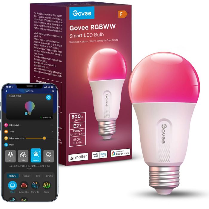 Govee Smart Wifi&BLE Light Bulb 800lm 3