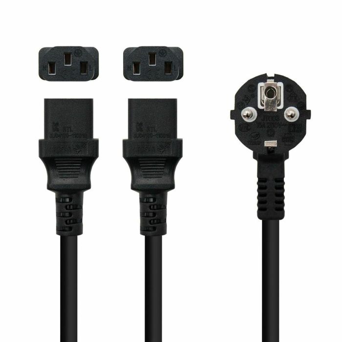 NANOCABLE Cable alimentacion CEE7/M - 2xC13/H, 3 m 6