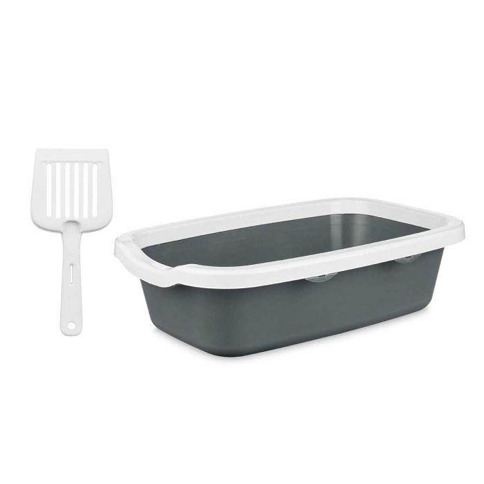 Arenero Plastico 58X38Cm Con Pala Antracita Mascow (11 Unidades) 1 Arenero Plastico 58X38Cm Con Pala Antracita Mascow (11 Unidades) 1