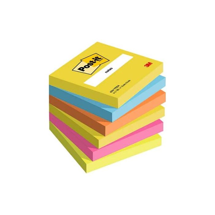 Post-It Blocs notas 654 gama energetic neón 76x76 6 blocs 