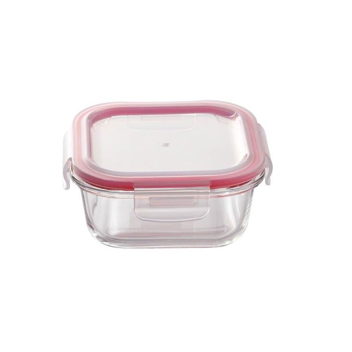 Bergner Set 3 fiambreras cuadradas Walking Anywhere, vidrio borosilicato, 320ml/520ml/800ml, Bg-20251-rd 0 Bergner Set 3 fiambreras cuadradas Walking Anywhere, vidrio borosilicato, 320ml/520ml/800ml, Bg-20251-rd 0