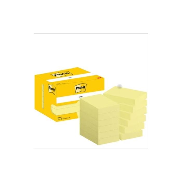 Post-It Blocs notas 656 canary yellow 51x76 12 -pack 12-