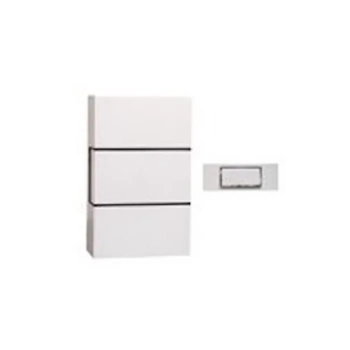 Chacon Timbre con cable con pulsador, Melodía de carillón 1, Botón con luz de fondo 1