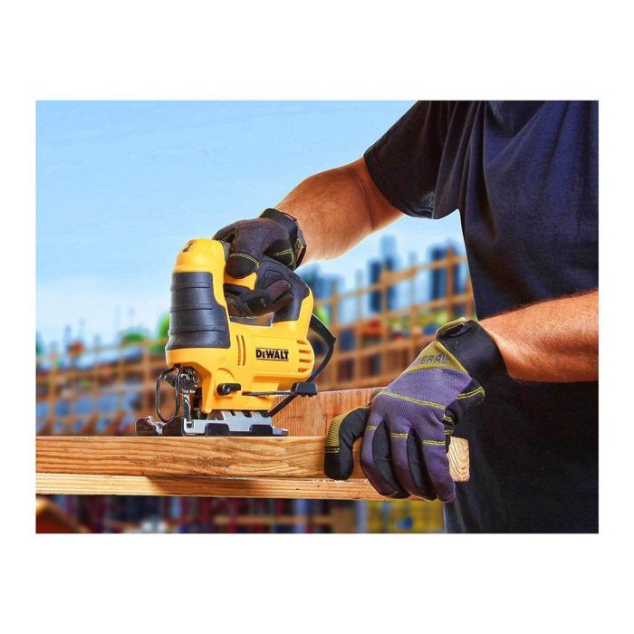 DEWALT DWE349-QS Sierra de Calar Electrónica 650W, Regulación Velocidad, Acción Pendular y Cambio de Hoja sin Herramientas 1