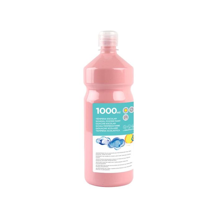 Tempera Liquida Liderpapel Escolar 1000 mL Rosa 1