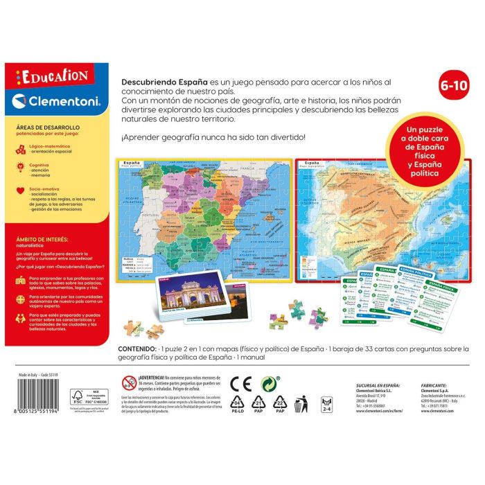 Mapa Geo Descubre España 55119 Clementoni 4