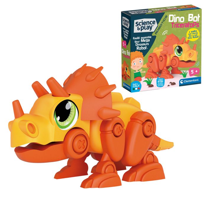 Juego construcción dino bot triceratops.fácil de montar gracias a las herramientas incluidas 20x20x6 cm