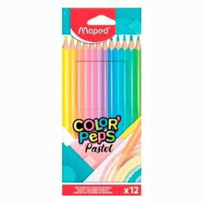 Lápices de colores Maped Color' Peps Multicolor 12 Piezas (12 Unidades) 1 Lápices de colores Maped Color' Peps Multicolor 12 Piezas (12 Unidades) 1