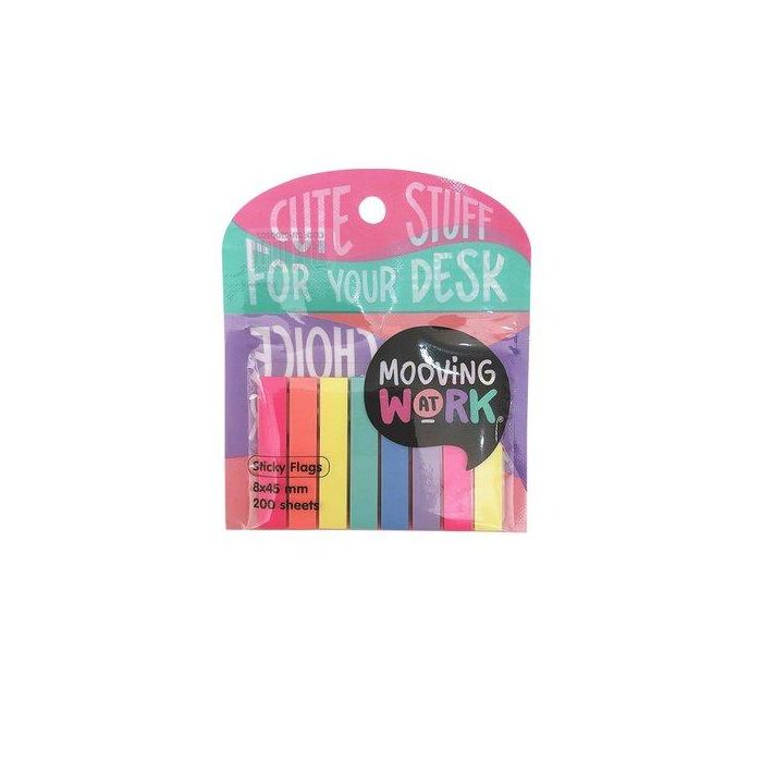 Banderitas Adhesivas Mooving Angostas 8X45Mm Colores Blister De 8