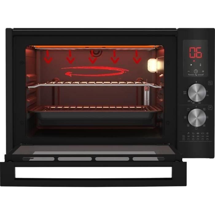 Mini horno - BEKO - BMF30QVB - 30 L - Multifunción - Calor agitado - Pantalla LED - 7 funciones - Negro 2