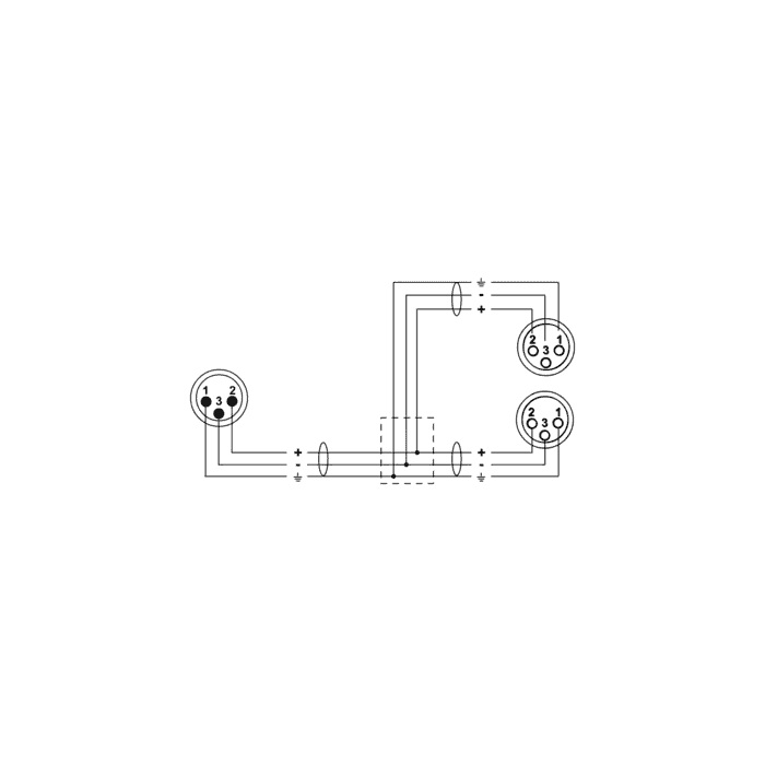 Cable Y Xlr Macho / 2 Xlr Hembra 30 Cm 1 Cable Y Xlr Macho / 2 Xlr Hembra 30 Cm 1
