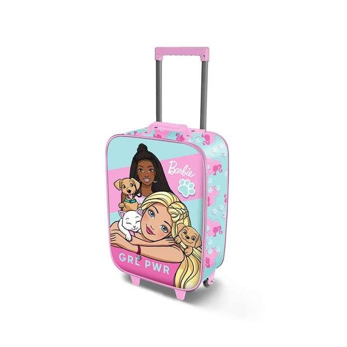 Karactermania Maleta trolley soft 3D Barbie Pets 33 x17 x52 cm Edad: 3+ años