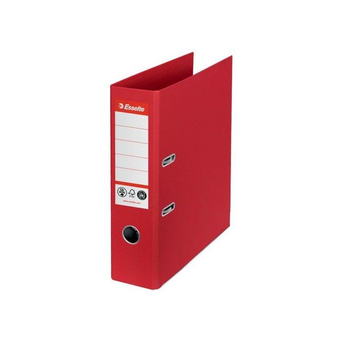 Archivador Palanca Esselte Co2 Neutral Nº1 Carton Forrado A4 75Mm Rojo Vivida 10 unidades