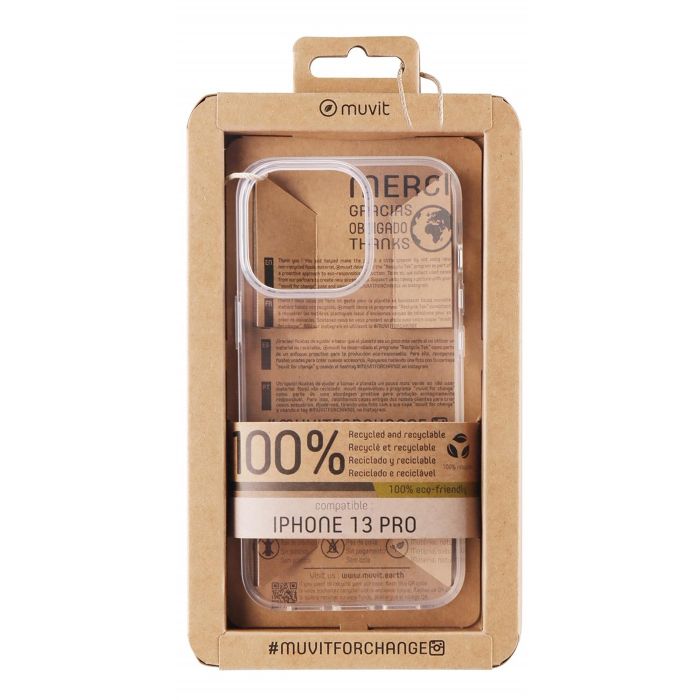 Muvit Funda Recycletek para Apple iPhone 13 - Ecológica y Reciclable Muvit Funda Recycletek para Apple iPhone 13 - Ecológica y Reciclable