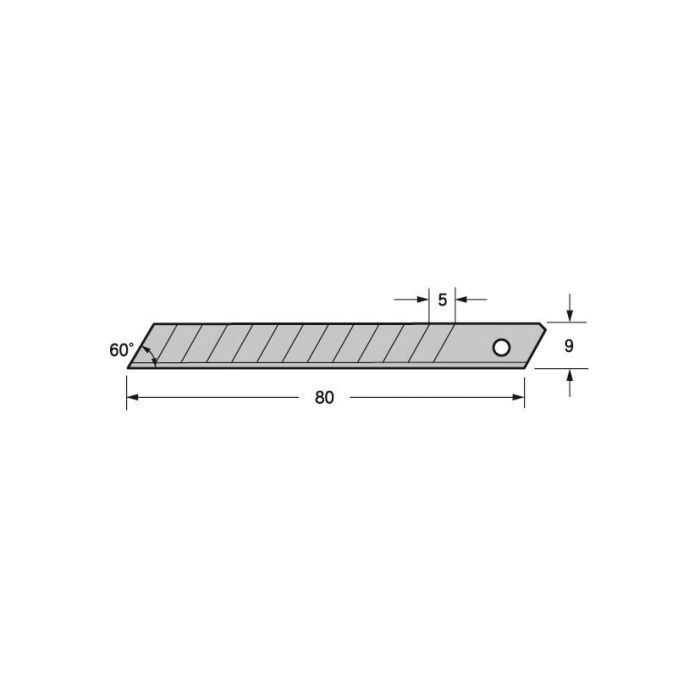 Tajima LCB-30 Cuchilla de Repuesto para Cúter 9 mm - Pack de 10 Unidades