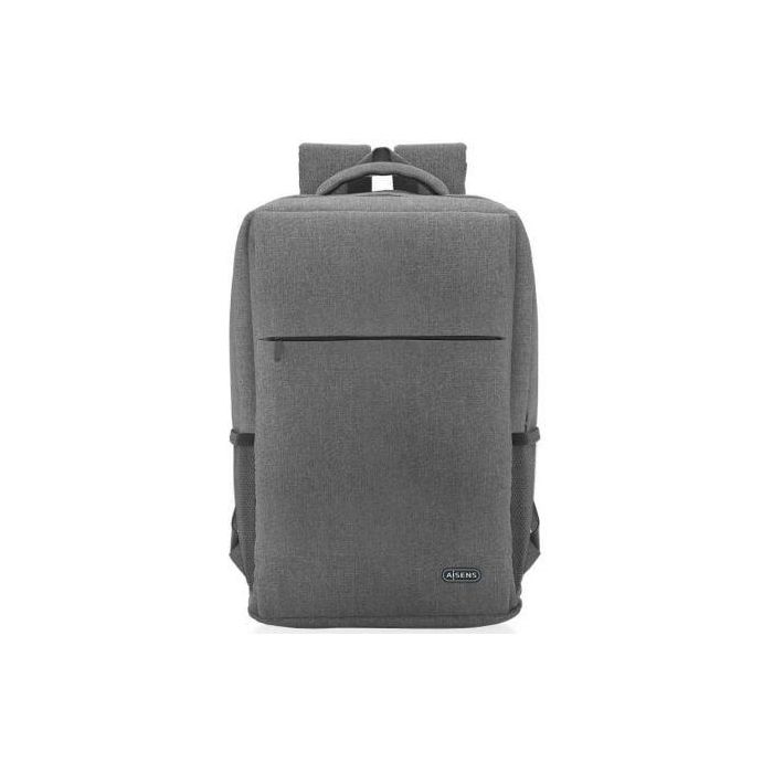 Aisens Mochila para Portátil de 17" Gris, Diseño Multifuncional con Compartimento Acolchado