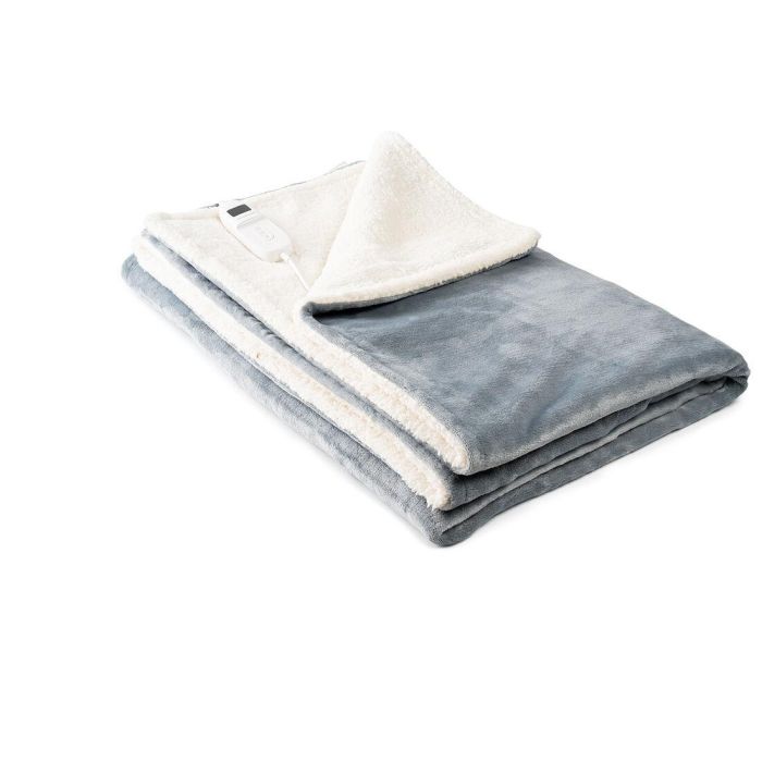 Manta Eléctrica Heklet InnovaGoods Blanco Gris 130 x 180 cm 160 W 3 Manta Eléctrica Heklet InnovaGoods Blanco Gris 130 x 180 cm 160 W 3