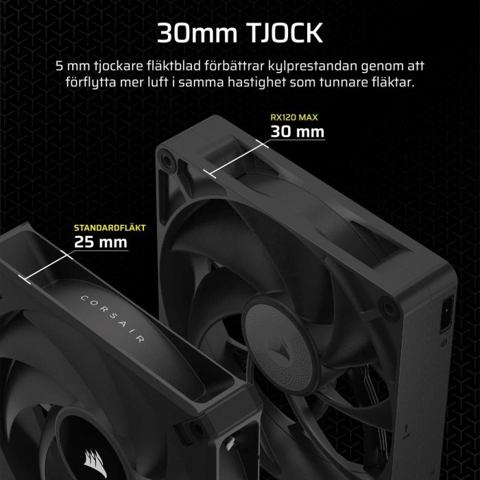 Corsair iCUE LINK RX120 MAX Ventilador Caja, Triple Fan Kit, CO-9051042-WW, 120mm 10