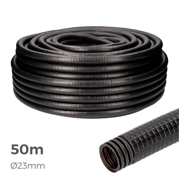 Tupersa Ferroplast para exterior PVC, corrugado, 23mm interior m-32 exterior, negro