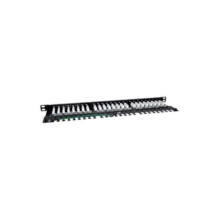 Phasak PU 4811 - Patch Panel 24 Puertos Cat.6A UTP Slim 0.5U para Rack 19" con Inserción Dual 1 Phasak PU 4811 - Patch Panel 24 Puertos Cat.6A UTP Slim 0.5U para Rack 19" con Inserción Dual 1