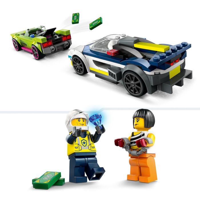 Coche De Policía Y Potente Deportivo Lego City 60415 Lego 3
