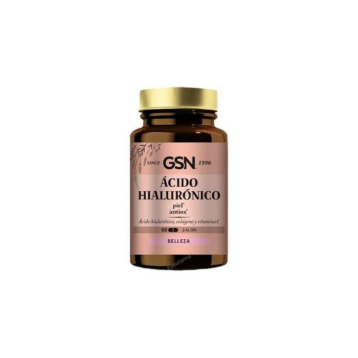GSN Ácido Hialurónico con Colágeno, MSM y Vitamina C 60 Comprimidos para Articulaciones y Piel
