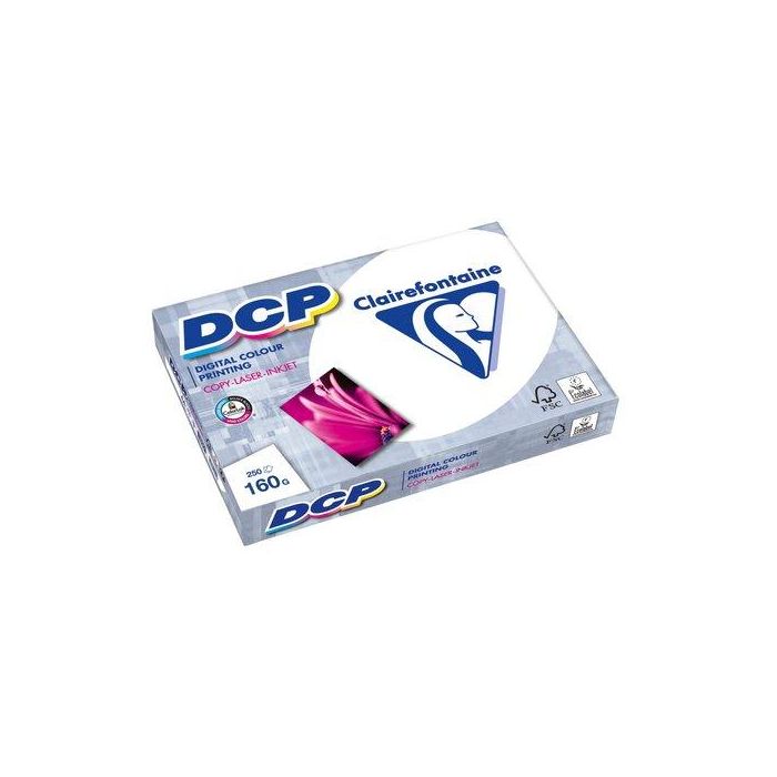 Clairefontaine Papel Fotocopiadora DCP Blanco DIN A3 160g Paquete 250 Hojas para Impresoras Láser y Chorro de Tinta