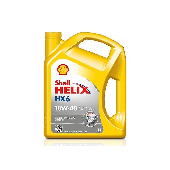 Shell ACSHEHX610W405L Aceite Motor Helix Hx6 10W-40 5L Tecnología Limpieza Activa, Protección Desgaste y Lodos. API SN Plus, ACEA A3/B4 Shell ACSHEHX610W405L Aceite Motor Helix Hx6 10W-40 5L Tecnología Limpieza Activa, Protección Desgaste y Lodos. API SN Plus, ACEA A3/B4