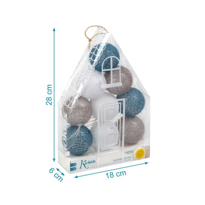 KioKids Guirnalda de Luz LED Azul 1,5m, con 9 Bolas de Colores, Funciona a Pilas. Perfecta para Dormitorio o Habitación Infantil Bebé 5 KioKids Guirnalda de Luz LED Azul 1,5m, con 9 Bolas de Colores, Funciona a Pilas. Perfecta para Dormitorio o Habitación Infantil Bebé 5