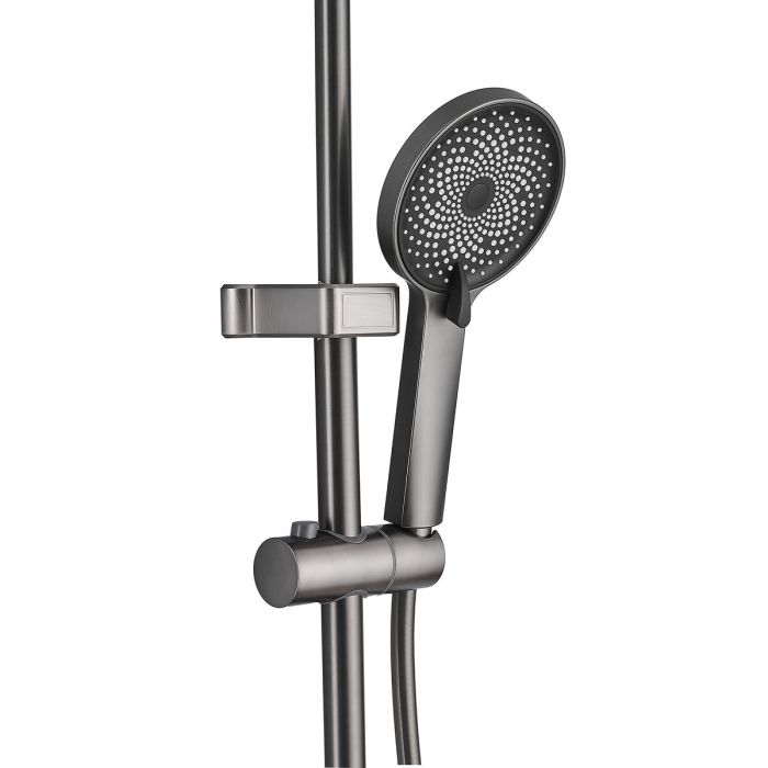 Columna de Ducha Fontastock Gris Acero Inoxidable ABS H 1/2" Grifo Monomando 7 Columna de Ducha Fontastock Gris Acero Inoxidable ABS H 1/2" Grifo Monomando 7