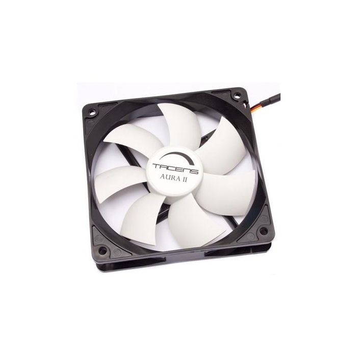 Tacens 3AURAII12 Ventilador PC 120mm Ultra Silencioso 12 dBA con Rodamientos Fluxus II de Larga Duración, Diseño Anti-Polvo y Antivibraciones Tacens 3AURAII12 Ventilador PC 120mm Ultra Silencioso 12 dBA con Rodamientos Fluxus II de Larga Duración, Diseño Anti-Polvo y Antivibraciones