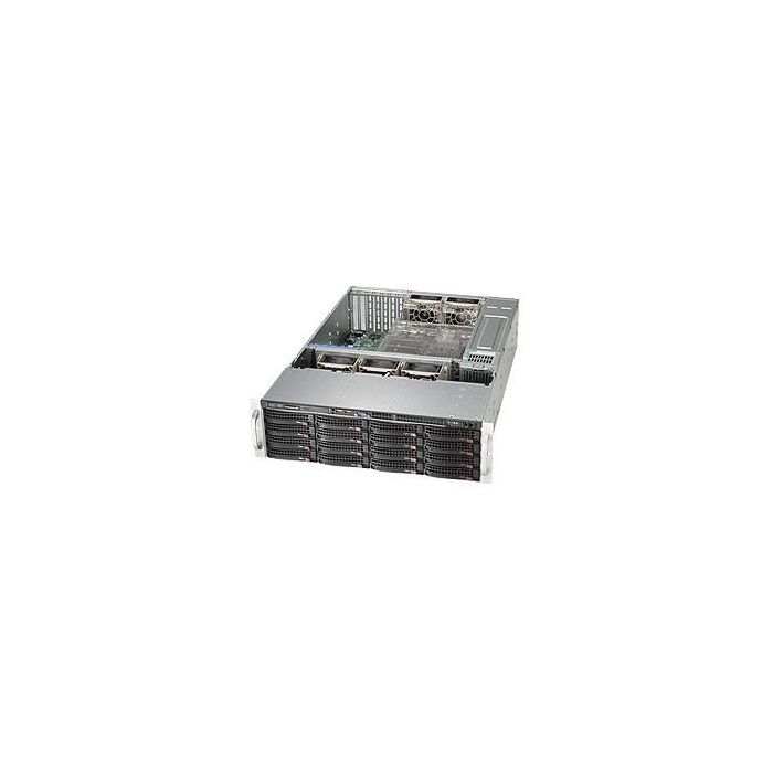 Super Micro CSE-836BE1C-R1K03B Servidor Estante 3U Negro 16 Bahías 3.5" 1000W para Hogar/Oficina