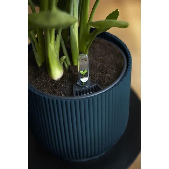 Elho ELH8711904481278 Maceta Redonda Vibes para Flores y Plantas de Plástico Ø22 cm Azul Oscuro 5