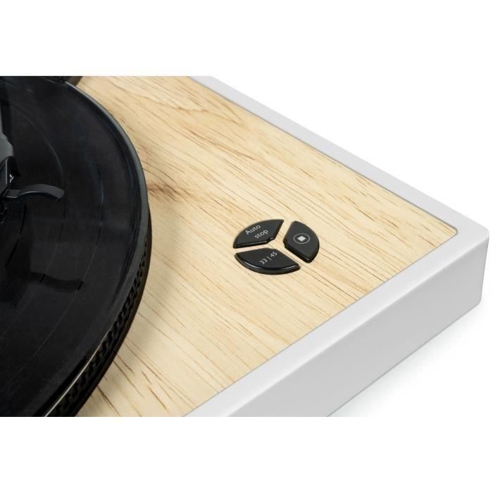 THOMSON TT301 - Tocadiscos de diseño de 33 y 45 rpm - Cabezal de reproducción Audio-Technica AT3600L - Madera y blanco 1 THOMSON TT301 - Tocadiscos de diseño de 33 y 45 rpm - Cabezal de reproducción Audio-Technica AT3600L - Madera y blanco 1