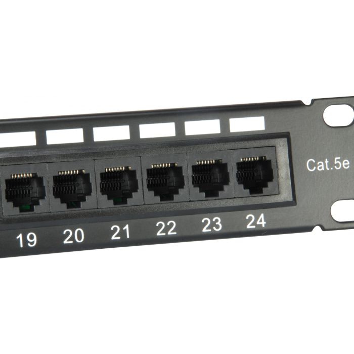 Equip Patchpanel 24x RJ45 Cat5e 19" UTP 1HE schwarz 1